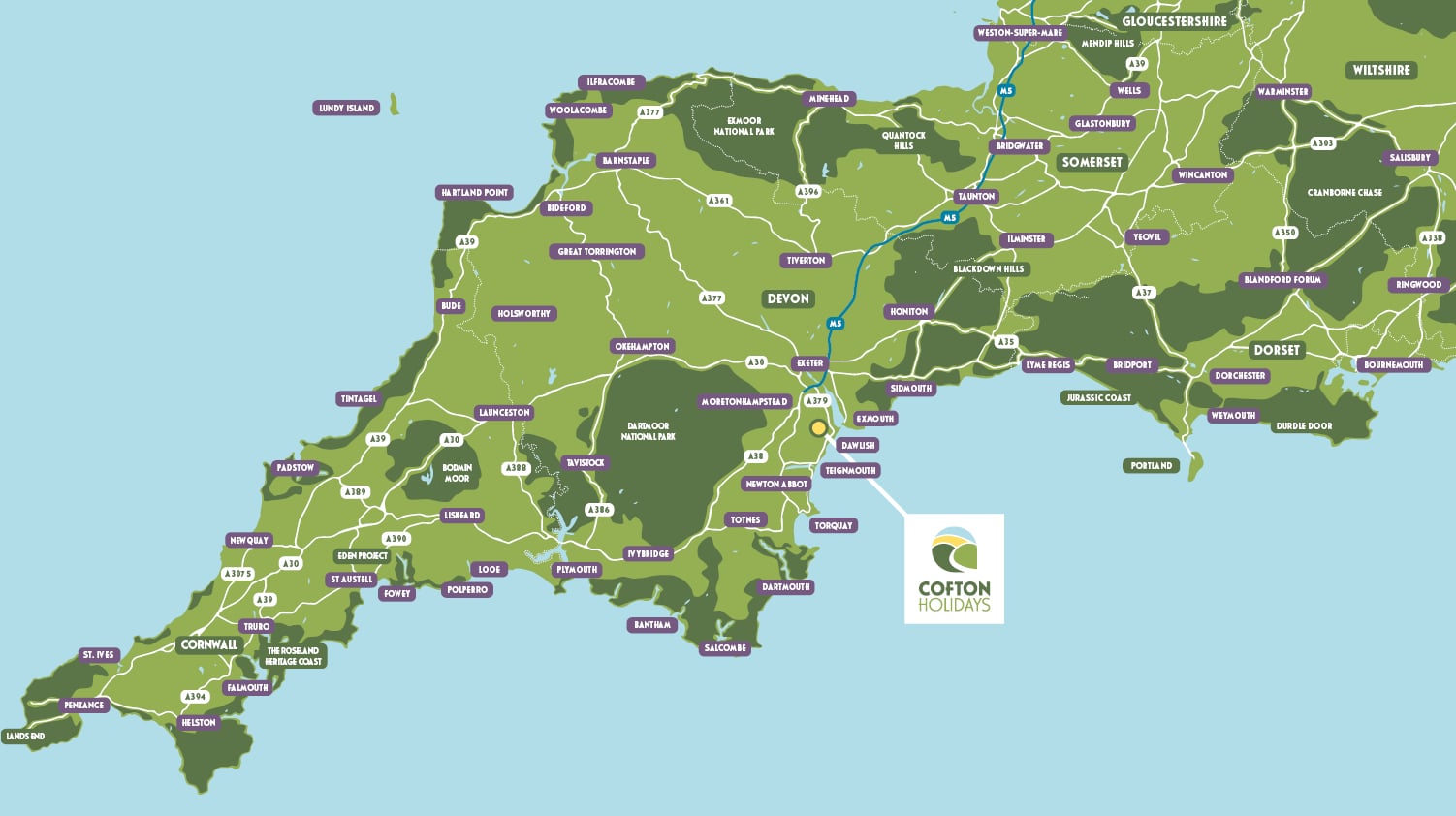 Reception Find Us Map Cofton location map