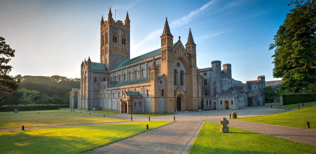 buckfast abbey Buckfast Abbey Exterior Sunny Evening