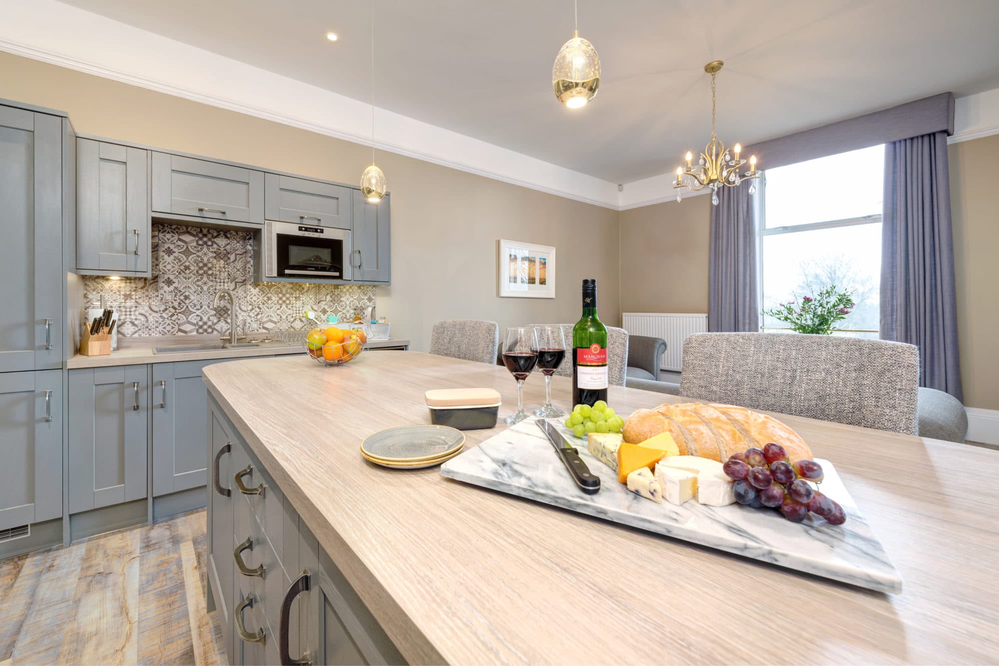 Eastdon House Exe View PJSPhotography March 2018 DSC 9312 e1571742464588 Modern Grey Kitchen In Holiday Cottage Devon