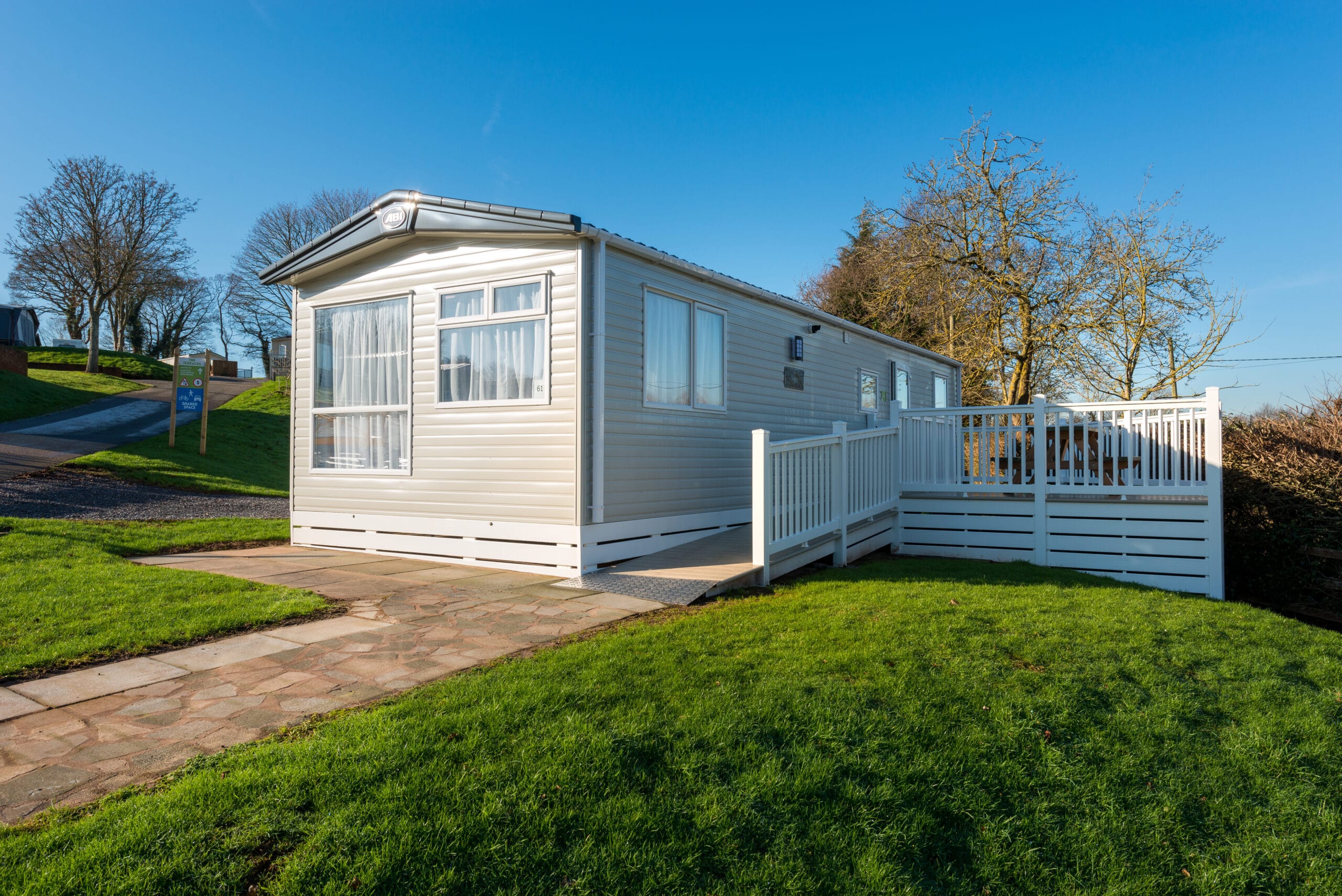 Teign Caravan with decking