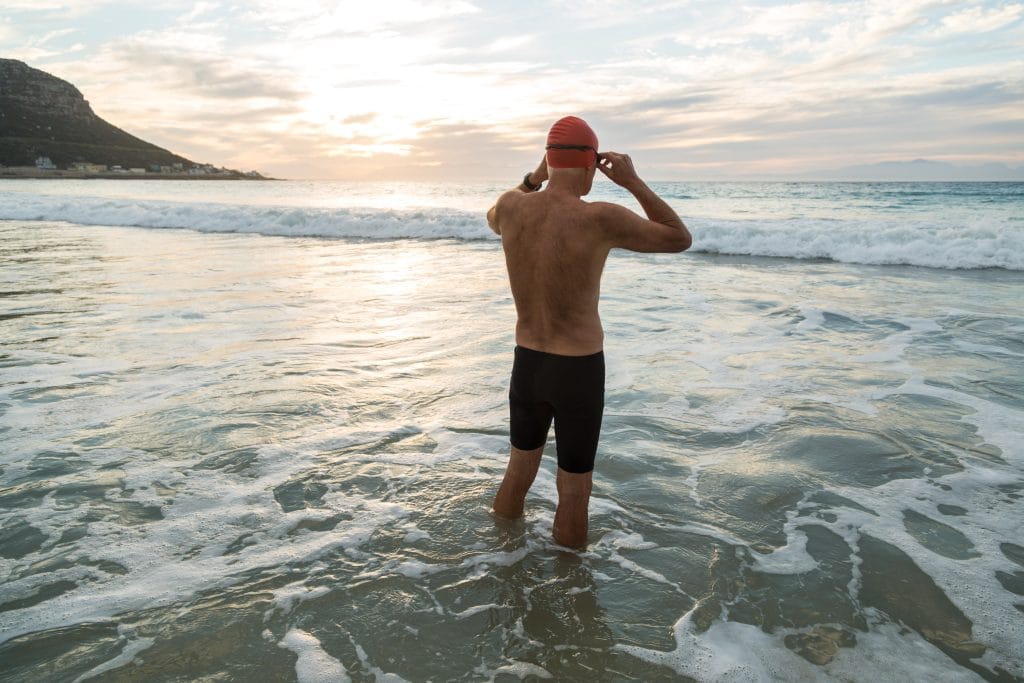 Man Wild Swimming in Devon